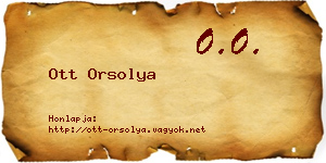 Ott Orsolya névjegykártya